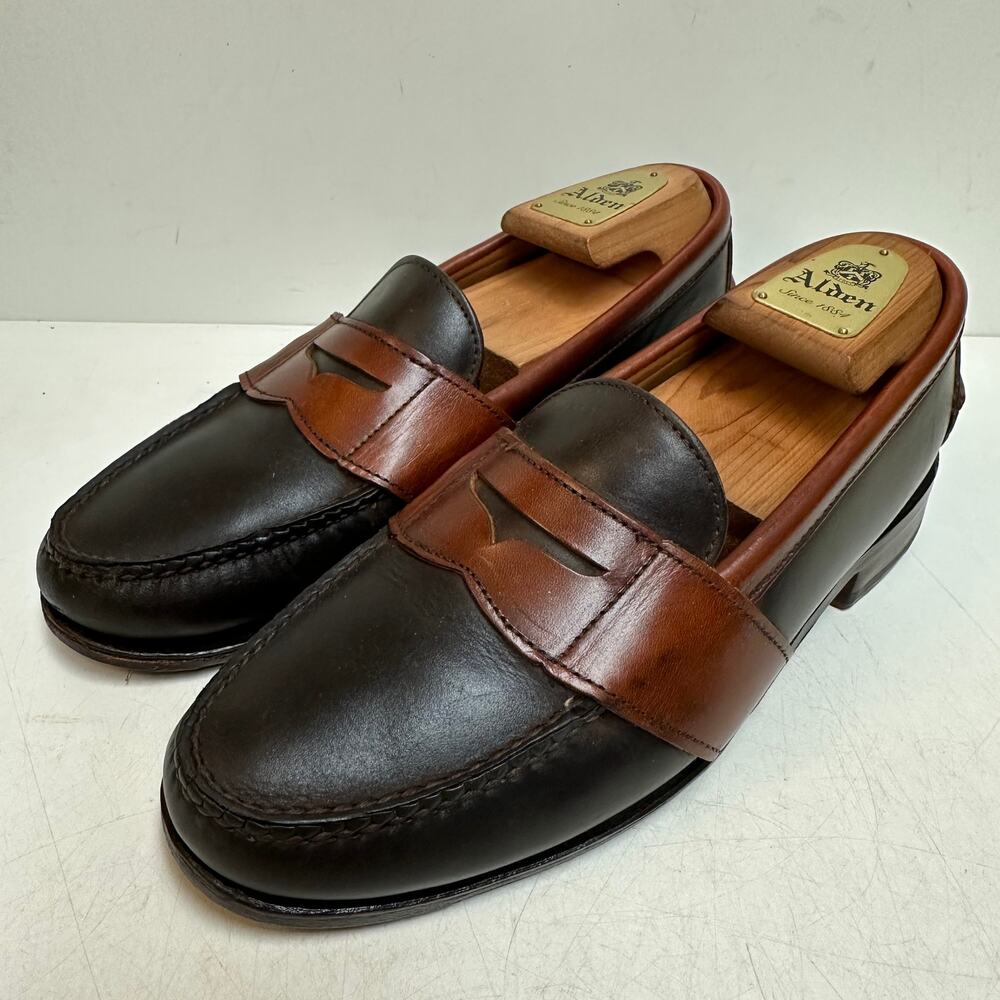 NEW HEELS Rancourt & Co. x H. S. Trask Brown Penny Loafer Handsewn USA 8.5 D